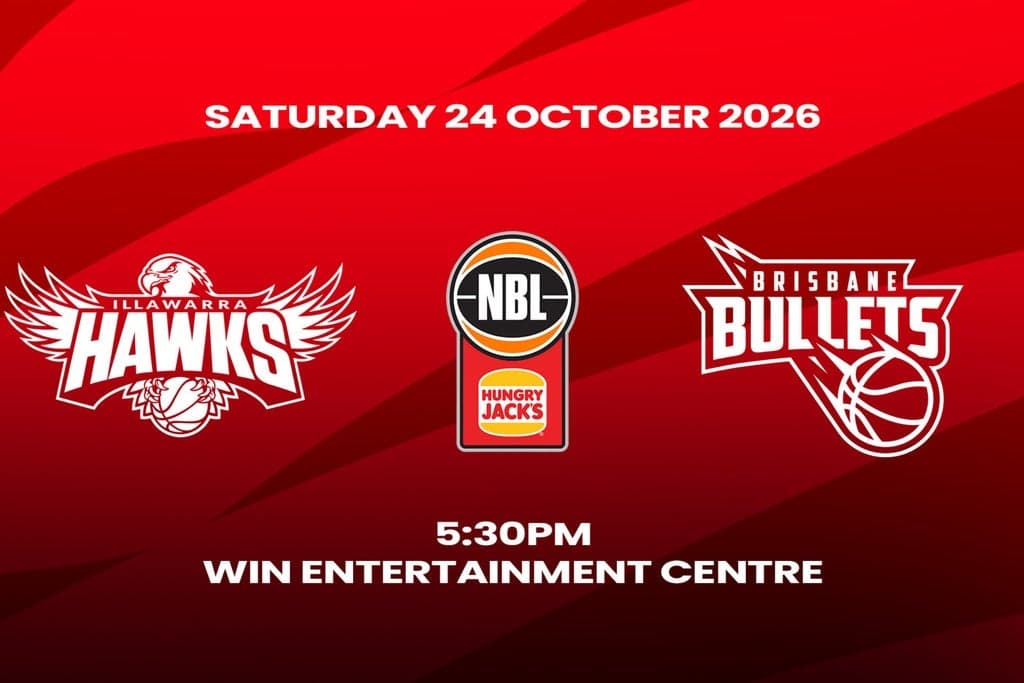 2026-27 Hungry Jacks NBL Season - Illawarra Hawks v Brisbane Bullets poster
